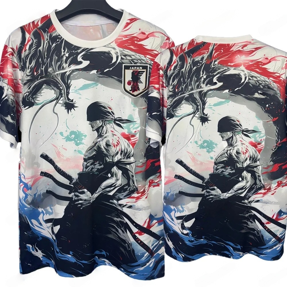 Zoro Anime Merchandise - Camisetas de Fútbol Estilo Manga Dragón