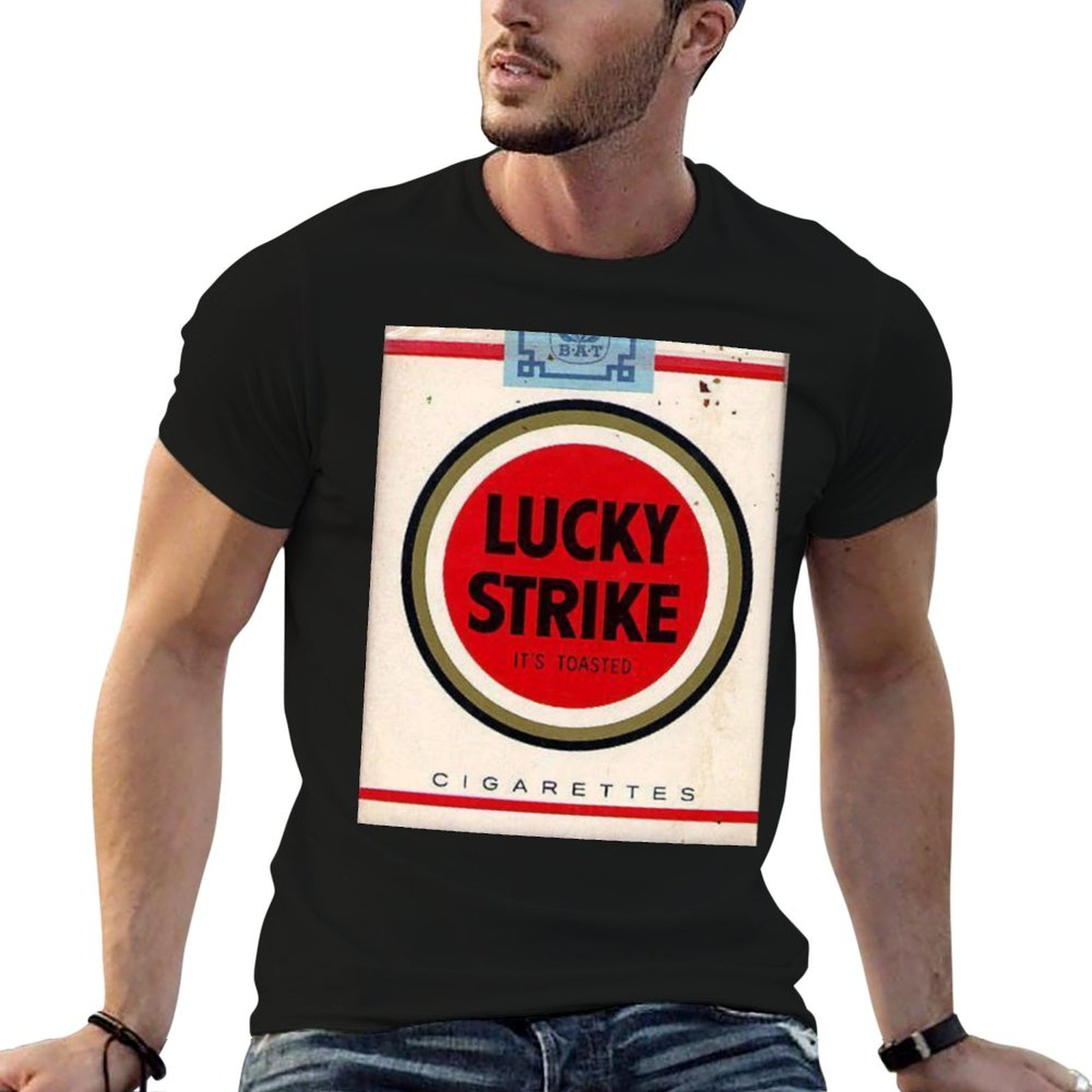 Anime Merchandise T-Shirts - Camiseta Lucky Strike Merchandise, camiseta para