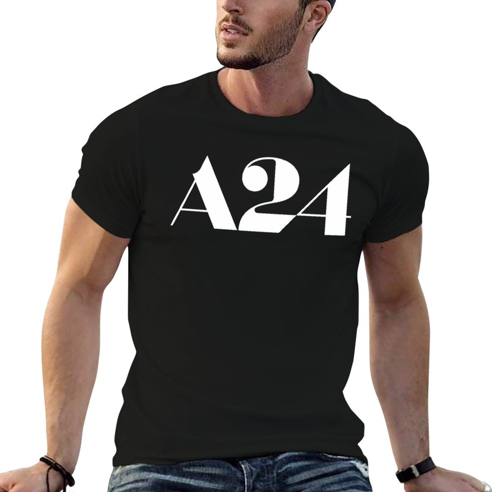 Anime Merchandise T-Shirts - Camiseta con logotipo de A24, camisetas