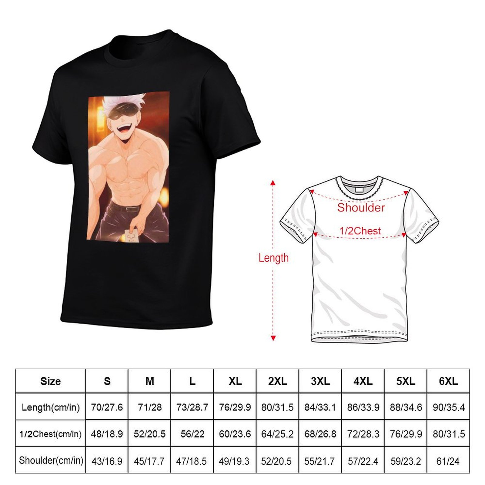 Camiseta Gojo Satoru Merchandi - Anime Merchandise T-Shirts reseña y precio