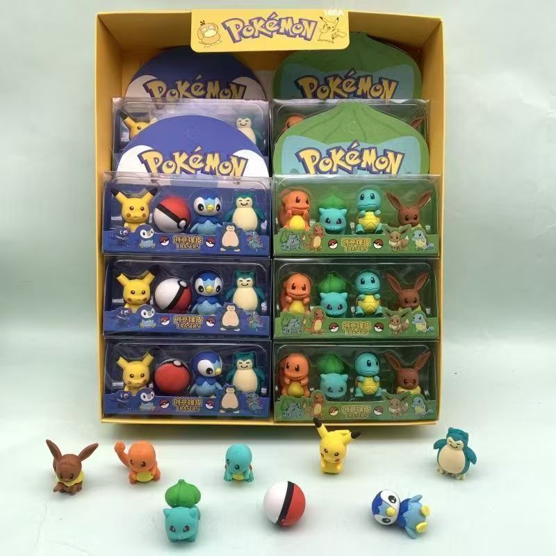 Borradores con figuras de Poké - Erased Anime Merchandise reseña y precio