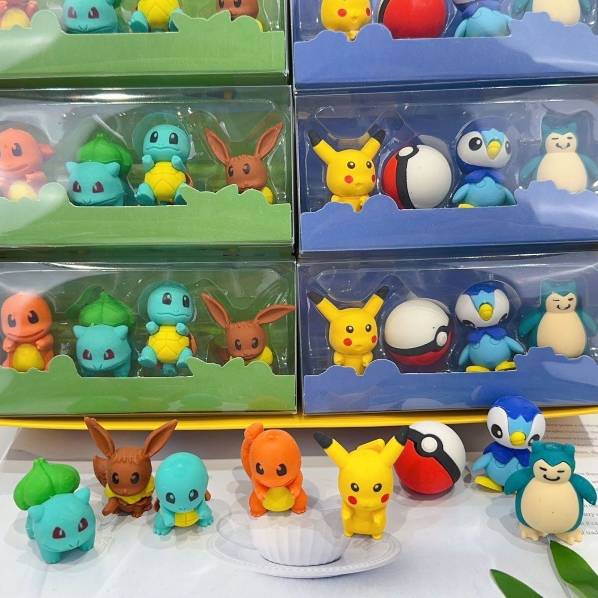 Borradores con figuras de Poké - Erased Anime Merchandise reseña y precio